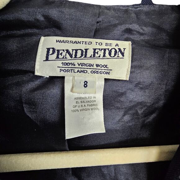 Vintage Pendleton Womens Wool Blazer Classic Dark Academia Preppy Old Money 8 - Picture 6 of 7